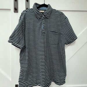 True Grit Blue and White Casual Button Down Shirt